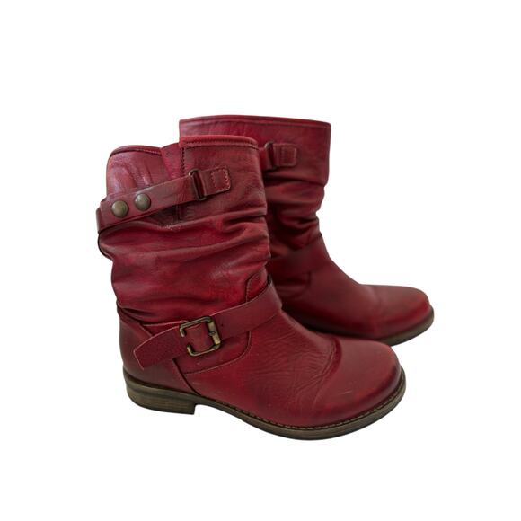 Eric Michael Womens Laguna Boot Red Leather EU37 M US 6.5 - Picture 3 of 6